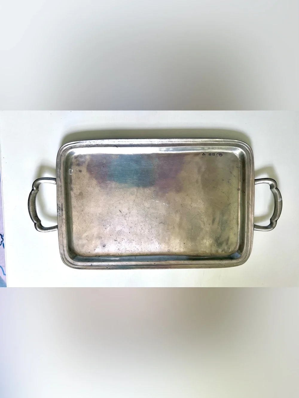 WILLIAMS-Sonoma Handmade in Italy Pewter Tray